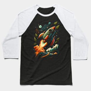 Rocket Leaves Baseball T-Shirt